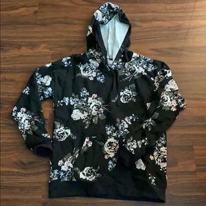 Vans Black and Floral Hush Hoodie